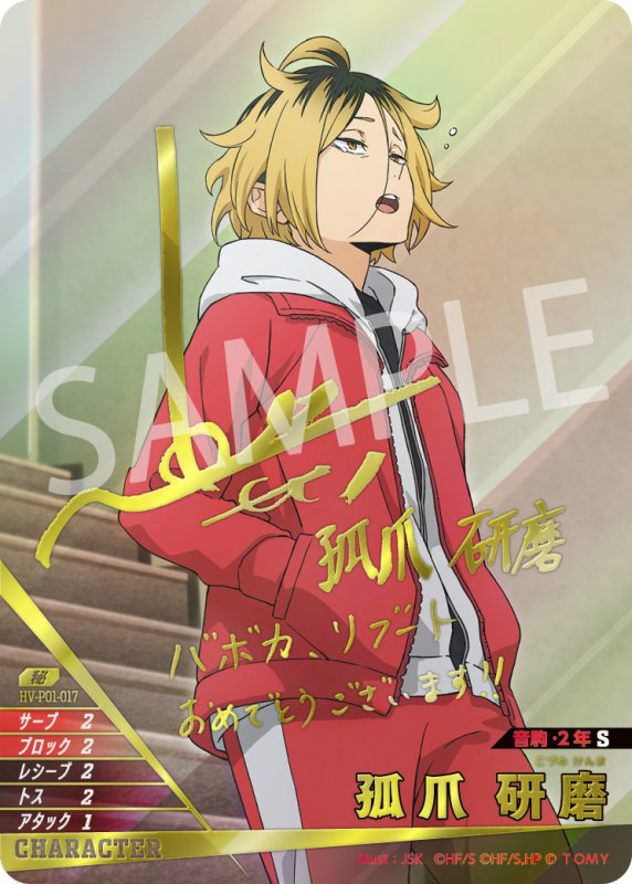 画像1: 孤爪 研磨【秘】【梶裕貴さん箔押しサイン入り】《音駒》[型番HV-P01-017] (1)