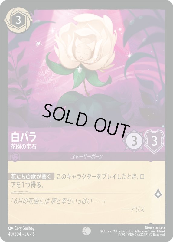 画像1: 白バラ(花園の宝石)【コモン】《アメジスト》[型番40/204 JA-6] (1)